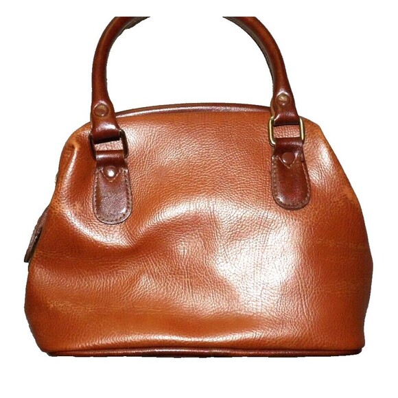 Liz Claiborne Brown Leather Purse Pocketbook Shoulder Strap and Handles Vintage - Picture 2 of 16